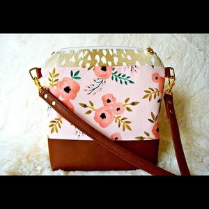 Deer fawn poppy crossbody bag